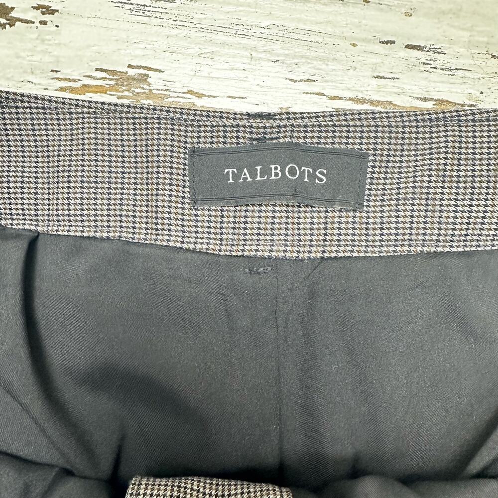 Talbots Newport Pants Classic Houndstooth Print Wool Blend Size 6P 6 Petite - Picture 12 of 12